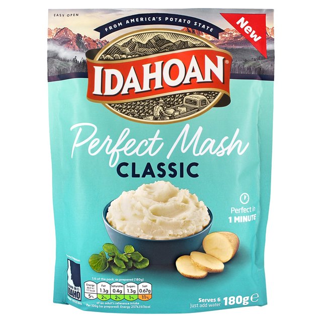 Calories in 100 g of Morrisons Idahoan Perfect Mash Classic